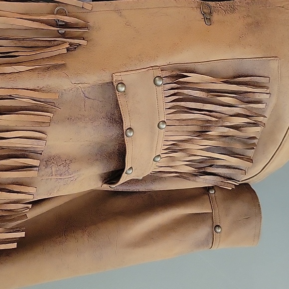 Free People We The Free Knox Vegan Fringe Leather Jacket - Picture 6 of 16